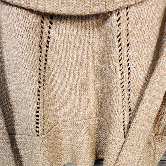 SUNDANCE Belted Tan Cardigan Tunic Sweater Womens Med Boho Hippie - Picture 3 of 11